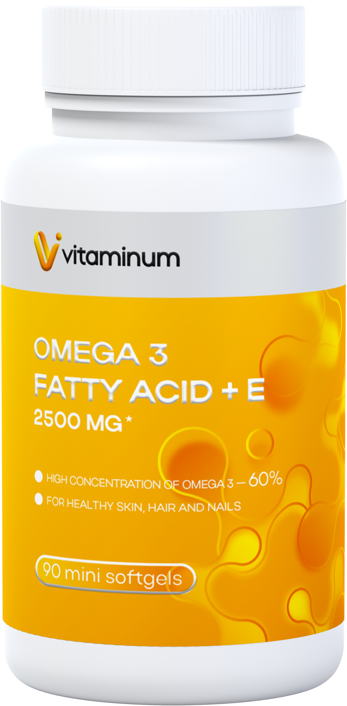  Vitaminum ОМЕГА 3 60% + витамин Е (2500 MG*) 90 капсул 700 мг   в Брянске